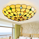 复古吸顶灯 地中海风格客厅餐厅卧室灯 阳台创意浪漫蒂凡尼LED灯