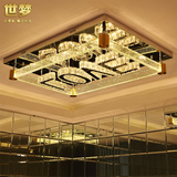 气泡柱水晶灯现代简约LED客厅灯温馨吸顶灯具长方形大厅高端奢华