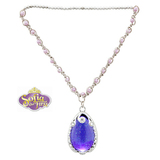 美国代购 正品迪士尼Disney苏菲亚公主Sofia发光紫水晶护身符项链