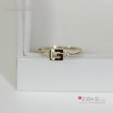 艾尚K金代购韩国进口正品纯14K金戒指字母G细黄金彩金女士指环