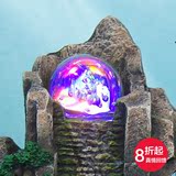 风水球假山流水假山喷泉鱼缸盆景摆件招财配件玻璃球水晶球冰裂球