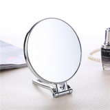 浴室镜 多功能美容镜台式化妆镜子 双面手柄镜 便携折叠壁挂镜