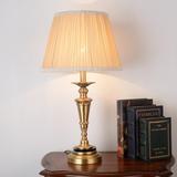 美式K9水晶全铜 复古欧式纯铜台灯 别墅客厅书房卧室床头装饰台灯