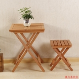 折叠组合美式乡村实木做旧正方形椅子经济型福建省餐桌椅整装餐桌