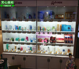 上海定制化妆品柜美容院展示柜护肤品展示柜欧式烤漆展柜饰品柜