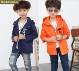 巴拉巴拉2016新款男童秋装中大童韩版风衣外套中长款儿童夹克上衣