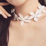 韩国个性新款短款蕾丝花朵百搭颈带锁骨链脖子项圈项链复古配饰品