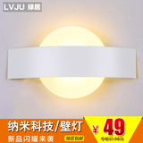 LED工艺吸壁灯 圆形亚克力床头长方超薄电视墙卧室简约现代创意灯
