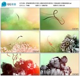 ET843唯美梦幻中国风水墨荷花四季风景变化中国画LED屏幕视频素材