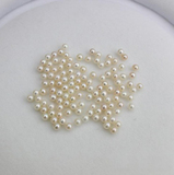 定制 2-3-4mm正圆天然淡水珍珠裸珠无孔颗粒散珠戒指微镶DIY