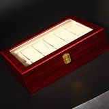 包邮欧式手表盒 油漆木质带锁 展示盒玻璃天窗收纳盒手链盒