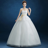 2016新款韩版甜美新娘婚纱公主显瘦优雅齐地修身礼服影楼包邮显瘦