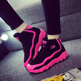 2016韩版女运动鞋休闲鞋旅游鞋跑步鞋女鞋高帮鞋运动系带鞋学生鞋