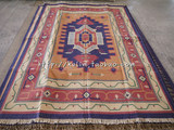 印第安纳瓦霍风格基里姆地毯/kilim花毯/进口手工编织纯棉地毯