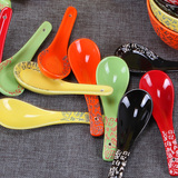 新品创意日式五彩陶瓷勺儿童饭勺套装勺子可爱汤勺子釉下彩小勺