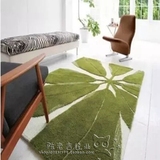 田园绿色叶子欧式地毯客厅茶几沙发卧室床边手工腈纶地毯满铺定制