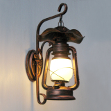 复古怀旧美式乡村灯具过道楼梯走廊卧室仿古墙灯创意铁艺马灯壁灯