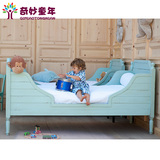 奇妙童年定制实木男孩女孩儿童床欧式儿童套房家具简约单人小孩床