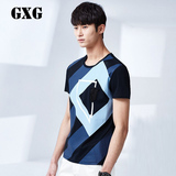 GXG男装[特惠]2016夏季新品 男士韩版潮流修身短袖T恤#52144207