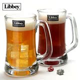 原装进口美国Libbey利比无铅玻璃杯德式啤酒把杯带把泡茶杯茶水杯