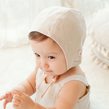 包邮婴儿童宝宝韩国刺绣卡通纯棉胎帽护耳帽系带渔夫帽子春秋f50