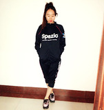 原单外贸日本品牌SPAZIO春秋运动套装男女情侣装休闲运动套装卫衣
