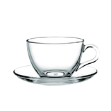 YAMI 玻璃土耳其杯 小茶杯 浓缩咖啡杯碟 套装 花茶杯子 90ml毫升