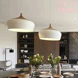 北欧宜家餐厅酒吧台咖啡厅铝材个性吊灯简约复古木头卧室创意吊灯