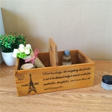 木质工艺品 zakka杂货做旧复古木盒摆件桌面化妆首饰盒创意收纳盒