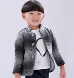 2015冬季新款韩版童装 中小童加厚 男童毛呢外套大衣 羊毛外套