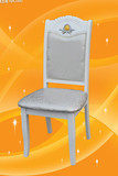 欧式餐桌椅田园休闲软包椅子象牙白色实木桌椅酒店影楼梳妆凳子