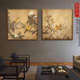新中式工笔花鸟喜鹊风水玄关卧室床头餐厅客厅沙发背景墙装饰挂画