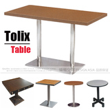 北欧快餐桌椅咖啡厅桌椅简约黑白正方形餐桌甜品店奶茶店桌椅组合