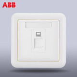 ABB开关插座面板德静系列白色6类电脑/网线/信息网络插座AJ333