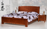 包邮实木床橡木床 红橡床水曲柳床双人床榆木床简约现代中式家具