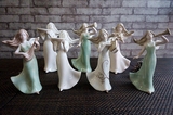 外贸陶瓷人物瓷偶摆件新娘结婚情人节礼品 欧式圣洁婚礼乐器天使