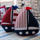 地中海/海洋风格 帆船形抱枕汽车靠垫枕家居布艺美国国旗卡通软饰