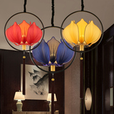 新中式古典莲花吊灯中国风仿古客厅创意荷花艺术茶楼会所餐厅灯具