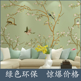 欧雅无缝大型壁画现代中式花鸟客厅沙发电视背景墙墙纸无纺布壁纸