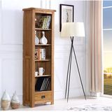 欧式 书柜白橡木 全实木家具 窄书架 置物架 多层书架 特价