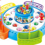 装宝宝益智玩具可充电版大号儿童钓鱼玩具电动旋转双层音乐磁性套