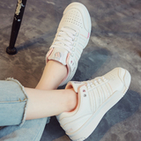 韩国白色运动鞋女夏学生休闲鞋2016新款安踏风女鞋舒适跑步板鞋潮