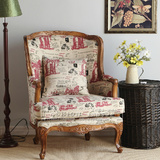 英伦布艺单人沙发椅美式古典办公沙发法式别墅会所创意设计师家具