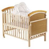 好孩子婴儿床宝宝摇蓝童床环保实木儿童床游戏床可加长床体摇床