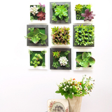仿真植物壁饰 立体墙贴花卉 电视背景墙贴 多肉植物客厅卧室挂件