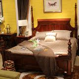 欧式实木床 高档桦木双人公主卧室家具 1.8米结婚床 美式实木大床