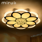 超薄LED吸顶灯 客厅灯 卧室灯具创意花形个性温馨简约现代水晶灯
