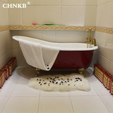 纯实心高品质铸铁浴缸欧式古典贵妃缸独立式双层保温缸浴盆特价