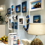 客厅家庭创意有框装饰画餐厅个性墙面带框挂画地中海风格组合墙画