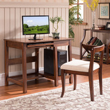 木台式家用简约现代1米学习桌写字台简易书桌办公桌 电脑桌美式实